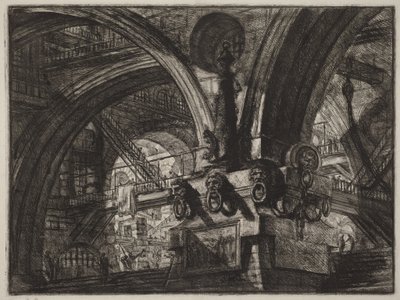 Il molo con un lampione da Giovanni Battista Piranesi