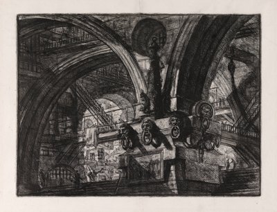 Il molo con una lampada, tavola 15 da Carceri da Giovanni Battista Piranesi