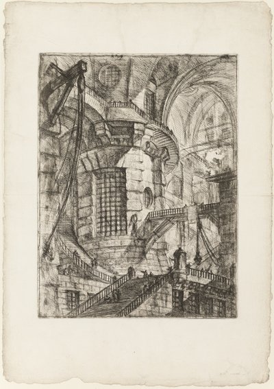 La torre rotonda, tavola 3 da Prigioni immaginarie da Giovanni Battista Piranesi