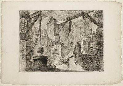Il pozzo, tavola 13 da Prigioni Immaginarie da Giovanni Battista Piranesi