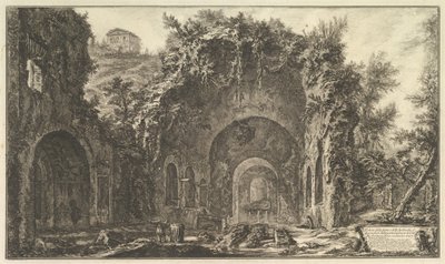 La cosiddetta Grotta di Egeria Veduta della fonte e delle spelonche di Egeria fuori Roma, ca. 1766 da Giovanni Battista Piranesi