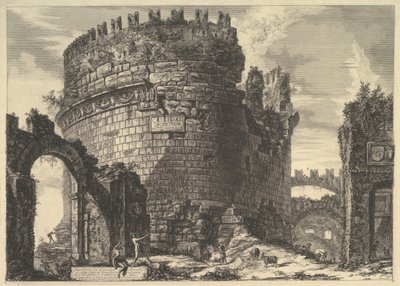 La tomba di Cecilia Metella, da Vedute di Roma da Giovanni Battista Piranesi