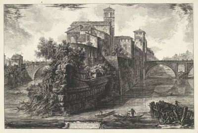 Isola Tiberina a Roma da Giovanni Battista Piranesi