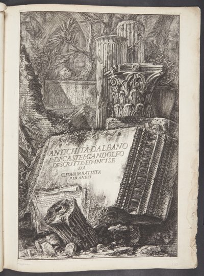 Pagina del titolo da Giovanni Battista Piranesi