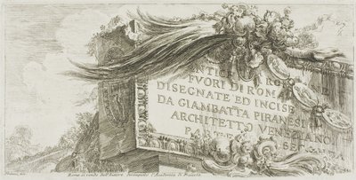 Frontespizio: Antichità romane fuori Roma disegnate e incise da Giambat