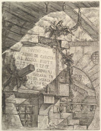 Pagina del titolo, da Carceri d