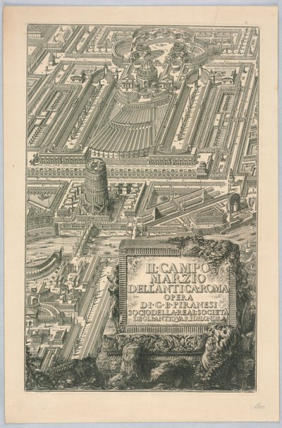 Pagina del titolo, "Il Campo Marzio dell