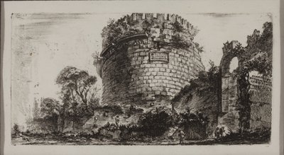Tomba di Cecilia Metella chiamata Capo di Bove, o Testa di Bue da Giovanni Battista Piranesi