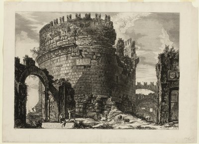 Tomba di Caecilia Metella, da Vedute di Roma da Giovanni Battista Piranesi