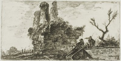 Tomba dei tre fratelli Curiazi ad Albano, tavola 27 da "Alcune vedute di archi trionfali e altri monumenti" da Giovanni Battista Piranesi