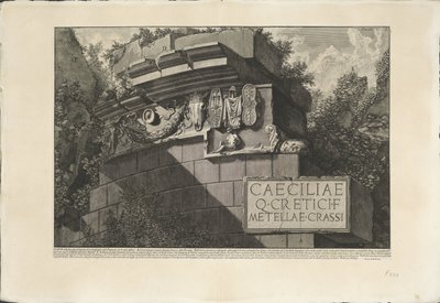 Tomba di Cecilia Metella a Roma da Giovanni Battista Piranesi