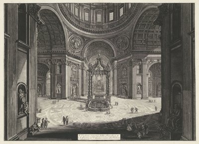 Transetto della Basilica di San Pietro in Vaticano (Vedute di Roma) da Giovanni Battista Piranesi