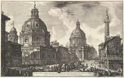 Due chiese vicino alla colonna di Traiano, S. Maria di Loreto e Santissimo Nome di Maria da Giovanni Battista Piranesi