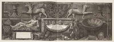 "Vasi, candelabri, cippi, sarcofagi ...", pagina del titolo del vol. I da Giovanni Battista Piranesi