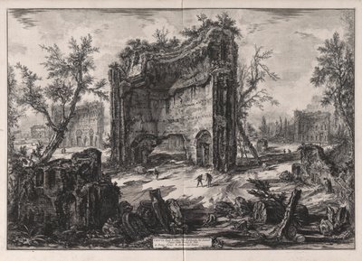 Veduta degli Avanzi delle Fabbriche del Secondo Piano delle Terme di Tito, da Vedute di Roma da Giovanni Battista Piranesi