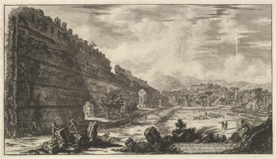 Veduta degli avanzi del Castro Pretorio nella Villa Adriana a Tivoli da Giovanni Battista Piranesi