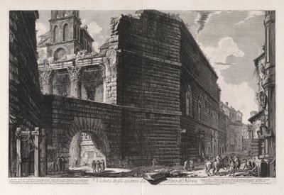 Veduta degli avanzi del Foro di Nerva, da Vedute di Roma da Giovanni Battista Piranesi