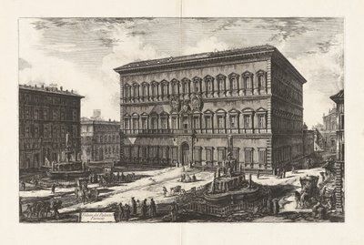 Veduta del Palazzo Farnese, da Vedute di Roma da Giovanni Battista Piranesi
