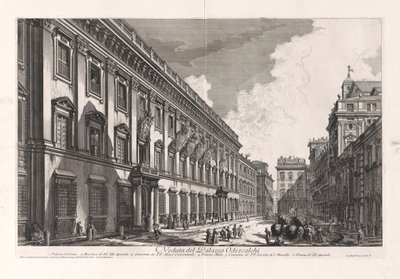 Veduta del Palazzo Odescalchi, dalla serie Vedute di Roma da Giovanni Battista Piranesi