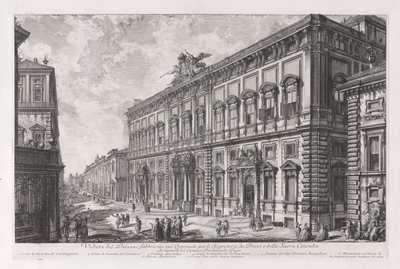 Veduta del Palazzo fabbricato sul Quirinale per la Segreteria dei Brevi e della Sacra Consulta, da Vedute di Roma da Giovanni Battista Piranesi