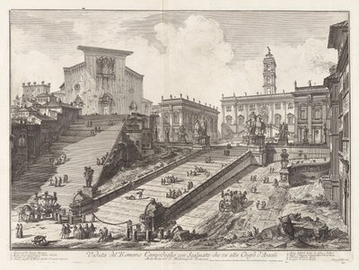 Veduta del Campidoglio Romano con Scalinata da Giovanni Battista Piranesi