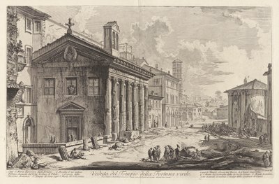 Veduta del Tempio della Fortuna virile. Oggi S. Maria Egizziaca degli Armeni, da Vedute di Roma da Giovanni Battista Piranesi