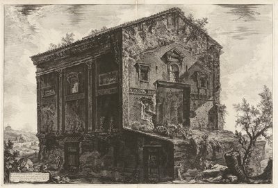 Veduta del Tempio delle Camene anticamente circondato da un bosco nella valle Egeria da Giovanni Battista Piranesi