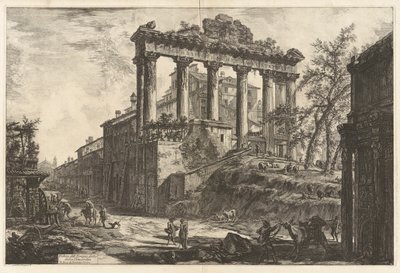 Veduta del Tempio detto della Concordia, dalle Vedute di Roma da Giovanni Battista Piranesi