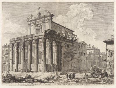 Veduta del Tempio di Antonino e Faustina nel Foro Romano, da Vedute di Roma da Giovanni Battista Piranesi
