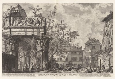Veduta del Tempio di Giove Tonante (Tempio di Vespasiano e Tito), da Vedute di Roma da Giovanni Battista Piranesi