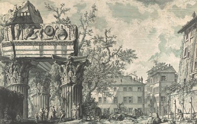 Veduta del Tempio di Giove Tonante da Giovanni Battista Piranesi