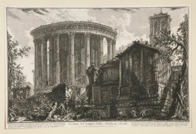 Veduta del tempio della Sibilla in Tivoli, da Vedute di Roma da Giovanni Battista Piranesi