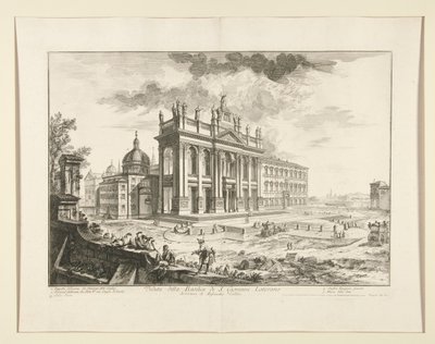 Veduta della Basilica di San Giovanni in Laterano, da Vedute di Roma da Giovanni Battista Piranesi