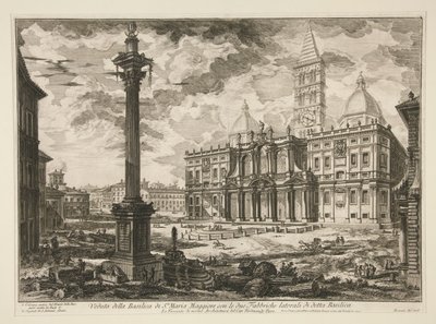 Veduta della Basilica di Santa Maria Maggiore con le due ali laterali, da Vedute di Roma da Giovanni Battista Piranesi