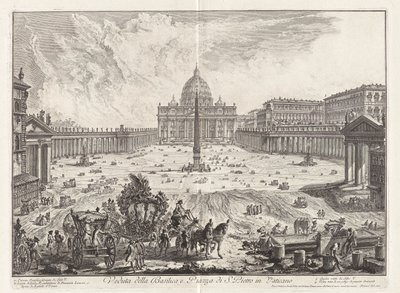 Veduta della Basilica e Piazza di S. Pietro in Vaticano da Giovanni Battista Piranesi