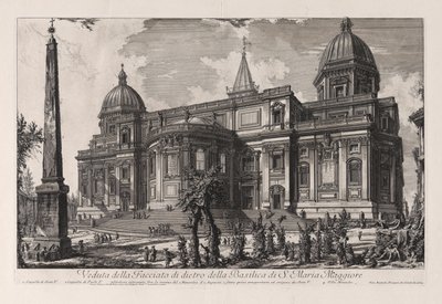 Veduta della facciata di dietro della Basilica di Santa Maria Maggiore, da Vedute di Roma (Vedute di Roma) da Giovanni Battista Piranesi
