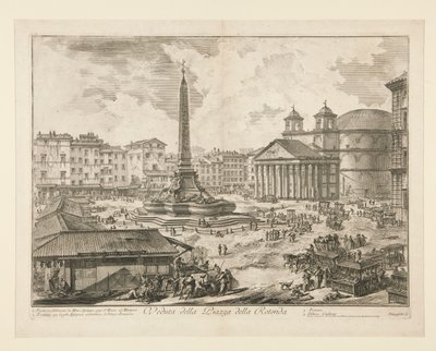 Veduta della Piazza della Rotonda, da Vedute di Roma da Giovanni Battista Piranesi
