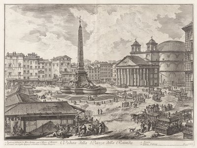 Veduta della Piazza della Rotonda, da Vedute di Roma da Giovanni Battista Piranesi
