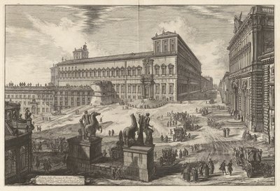 Veduta della Piazza di Monte Cavallo, dalle Vedute di Roma da Giovanni Battista Piranesi