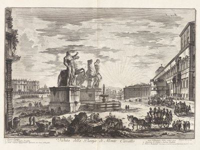 Veduta della Piazza di Monte Cavallo da Giovanni Battista Piranesi