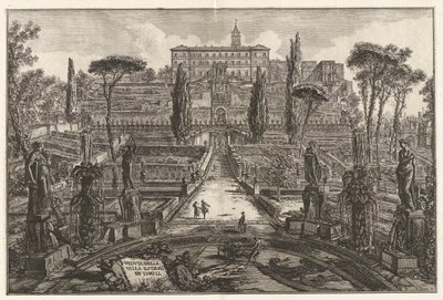 Veduta della Villa Estense a Tivoli da Giovanni Battista Piranesi