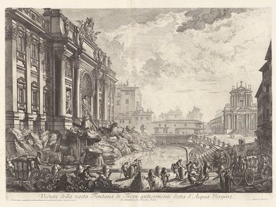 Veduta della vasta Fontana di Trevi anticamente detta l
