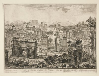 Veduta di Campo Vaccino, da Vedute di Roma da Giovanni Battista Piranesi