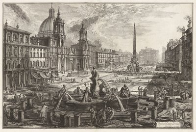 Veduta di Piazza Navona sopra le rovine del Circo Agonale [Circo di Domiziano], da Vedute di Roma (Vedute di Roma) da Giovanni Battista Piranesi