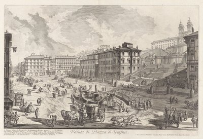 Veduta di Piazza di Spagna, da Vedute di Roma da Giovanni Battista Piranesi