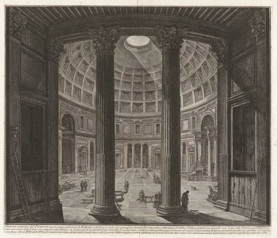 Veduta interna del Pantheon da Giovanni Battista Piranesi