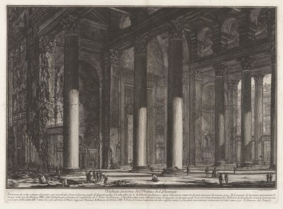 Veduta interna del Pronao del Pantheon, da Vedute di Roma da Giovanni Battista Piranesi