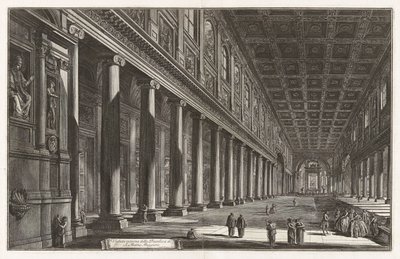 Veduta interna della Basilica di Santa Maria Maggiore, da Vedute di Roma (Vedute di Roma) da Giovanni Battista Piranesi