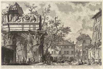 Veduta con il Tempio di Giove Tonante, c. 1755 da Giovanni Battista Piranesi