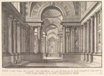 Vestibolo di un antico tempio da Giovanni Battista Piranesi